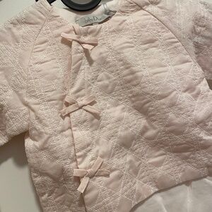 Baby Dior pink one piece footed suit - 18 months